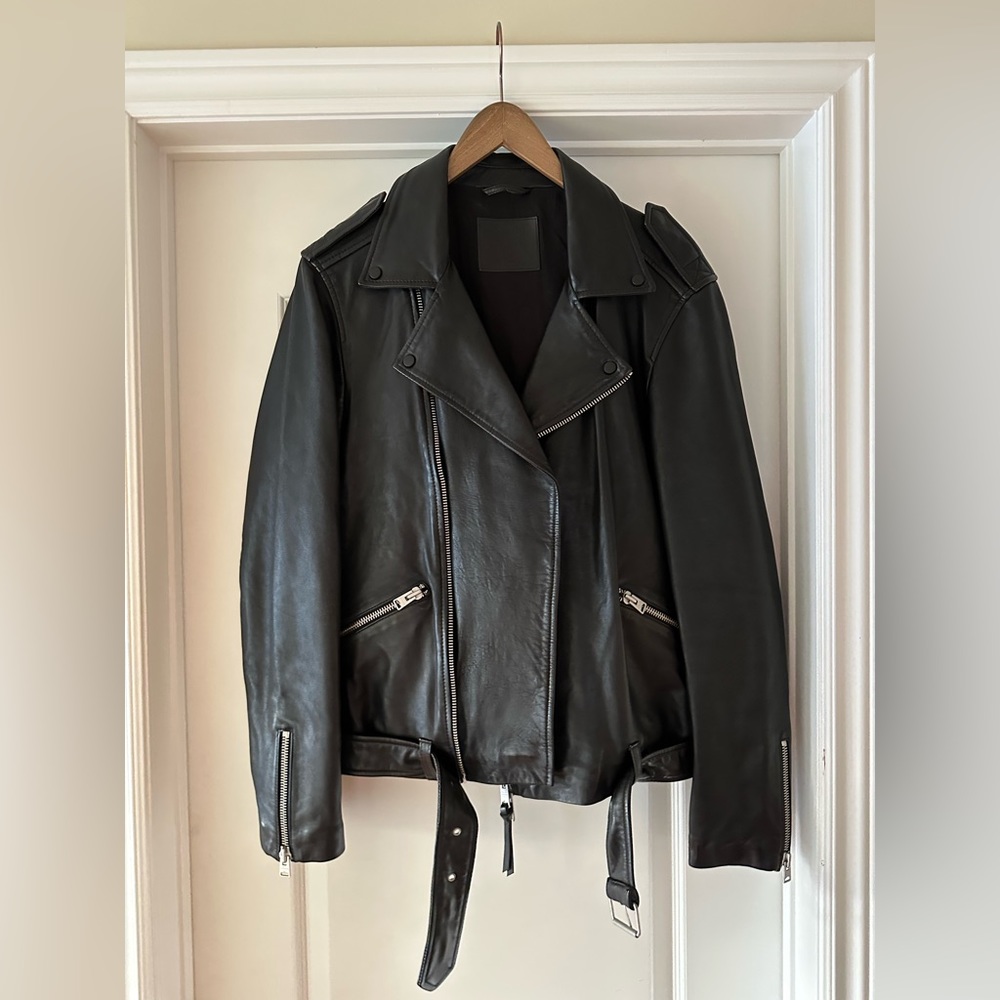 Allsaints Leather Jacket - Kahawa Biker Jacket